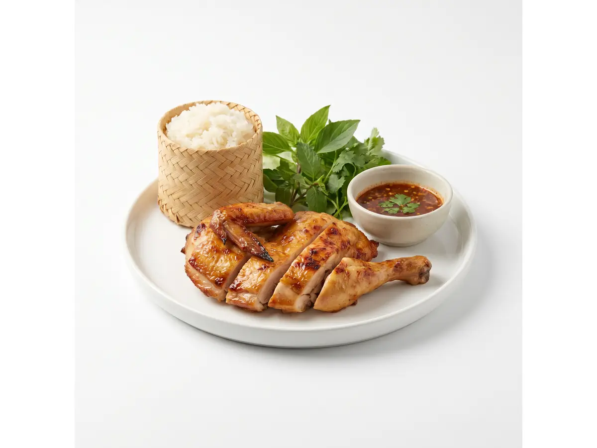 ไก่ย่างไม่หนังข้าวเหนียวชุดเล็ก