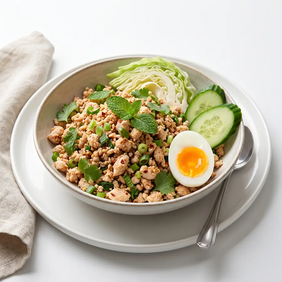 สูตรลาบอกไก่ไข่ต้ม