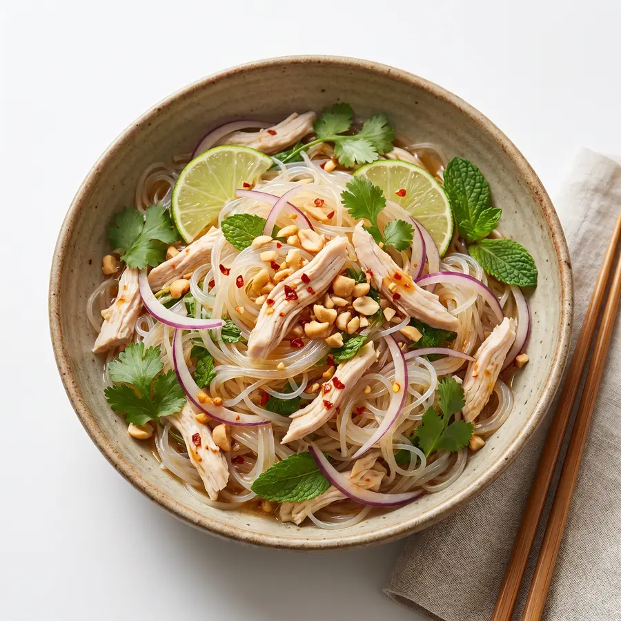 สูตรยำวุ้นเส้นอกไก่