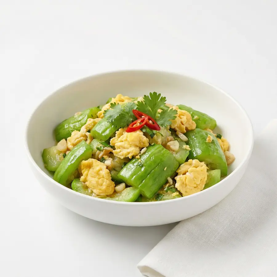 ผัดบวบไข่